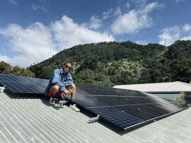 On site with the installation team — Sunnyville Solar