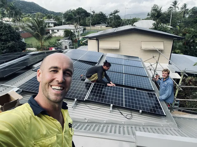 On site with the installation team — Sunnyville Solar