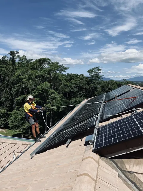 On site with the installation team — Sunnyville Solar