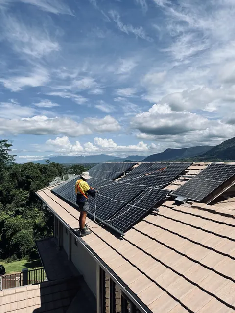 On site with the installation team — Sunnyville Solar