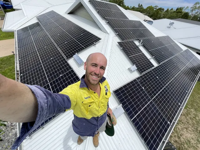 On site with the installation team — Sunnyville Solar