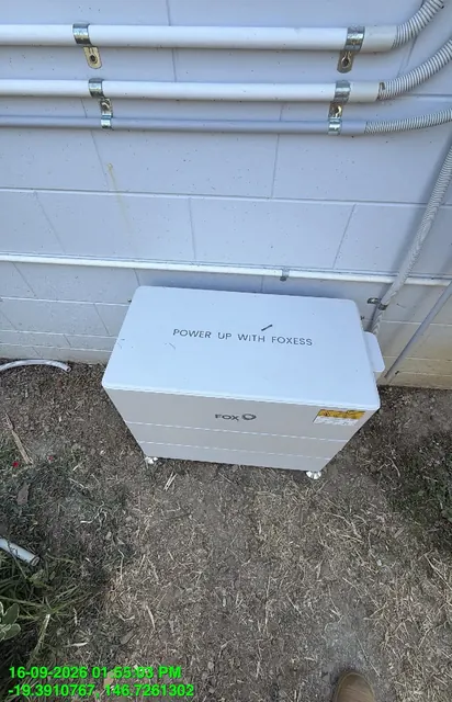 Installed battery system — Sunnyville Solar